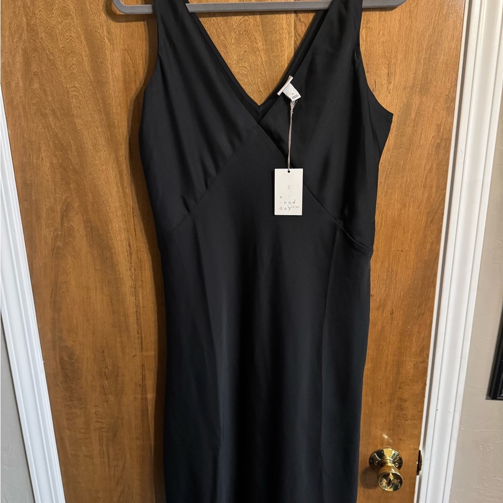 A New Day Black Sheath Midi Dress